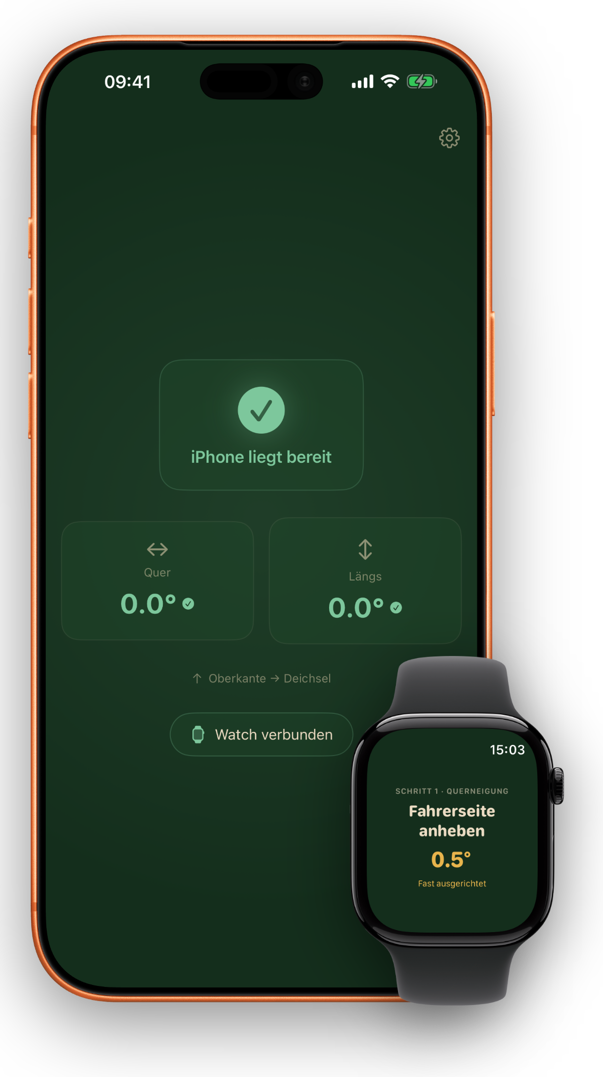LevelMate auf iPhone und Apple Watch