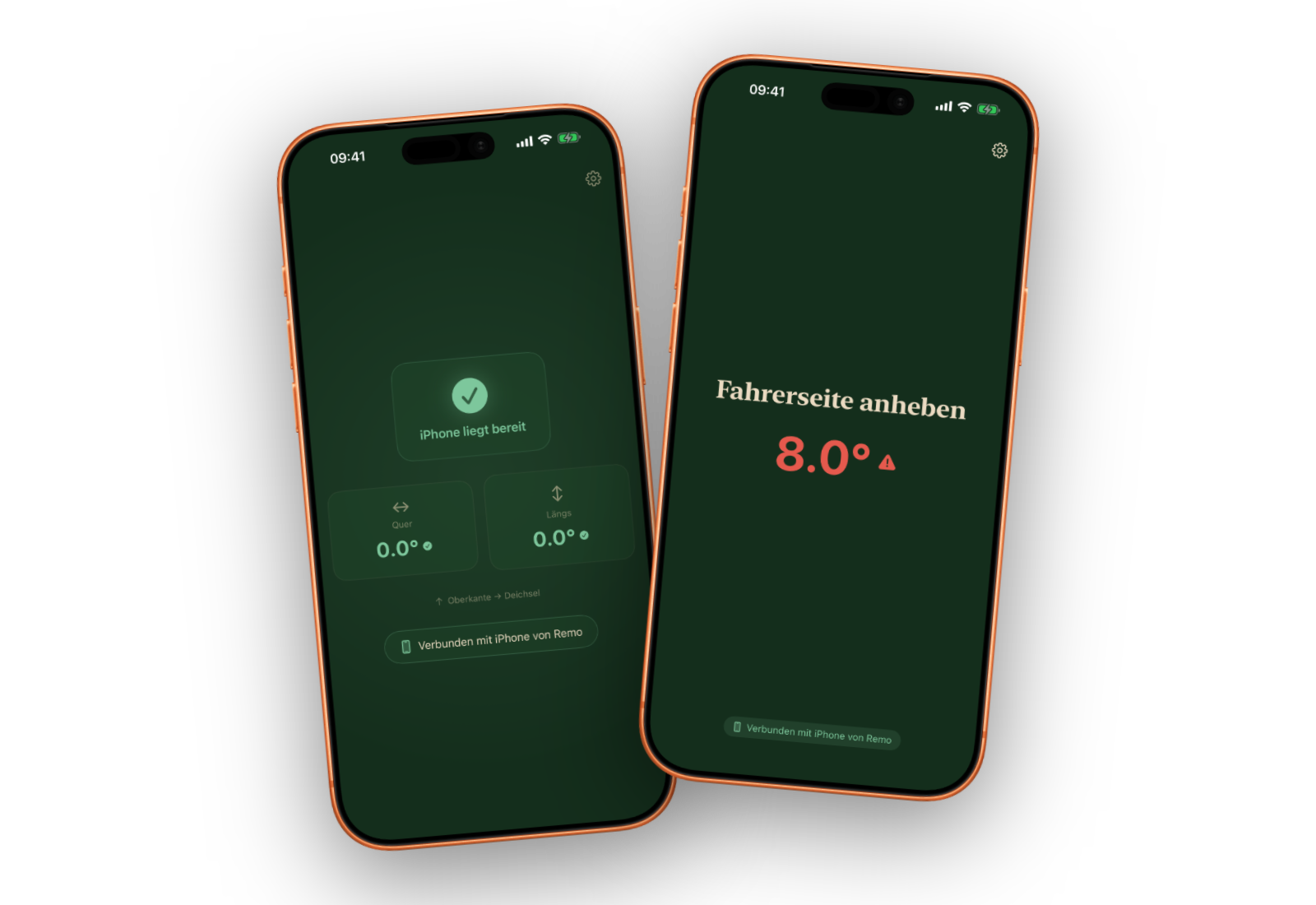 LevelMate mit zwei iPhones